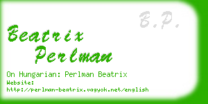 beatrix perlman business card